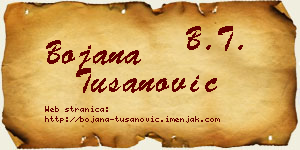 Bojana Tušanović vizit kartica